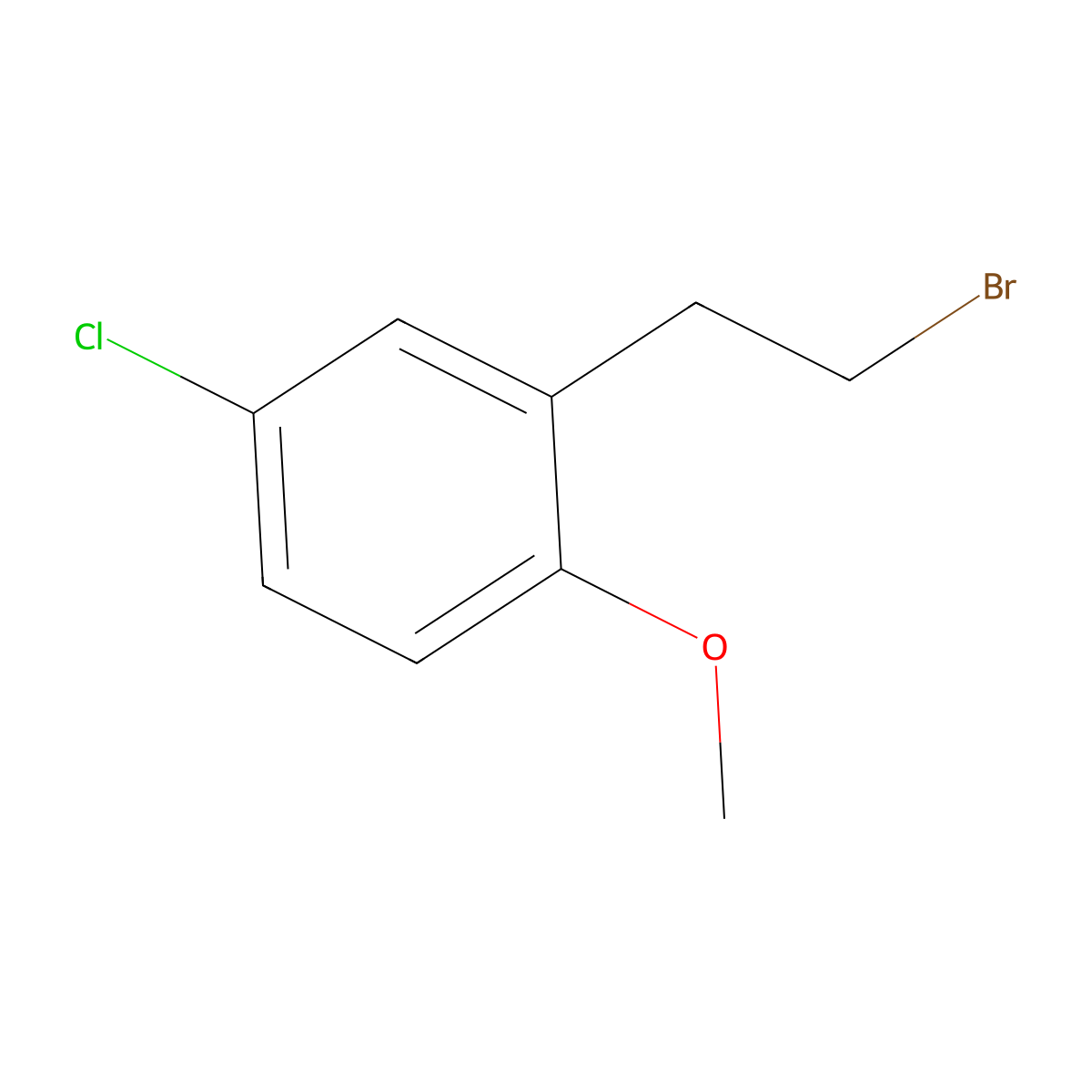 2-(2-Bromoethyl)-4-chloro-1-methoxybenzene molecular structure, CAS 14613-38-8