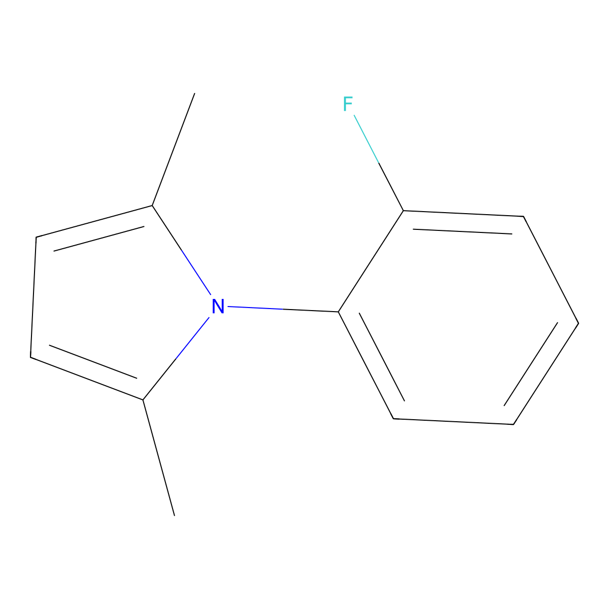 1-(2-Fluorophenyl)-2,5-dimethylpyrrole molecular structure, CAS 146135-20-8