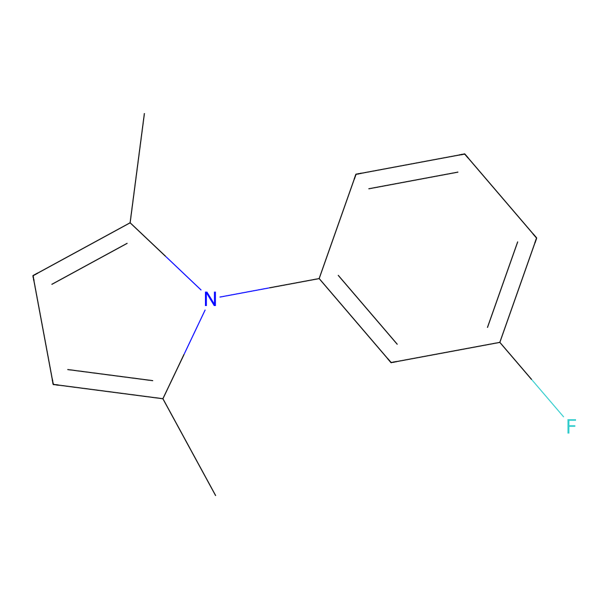 1-(3-Fluorophenyl)-2,5-dimethylpyrrole molecular structure, CAS 146135-21-9