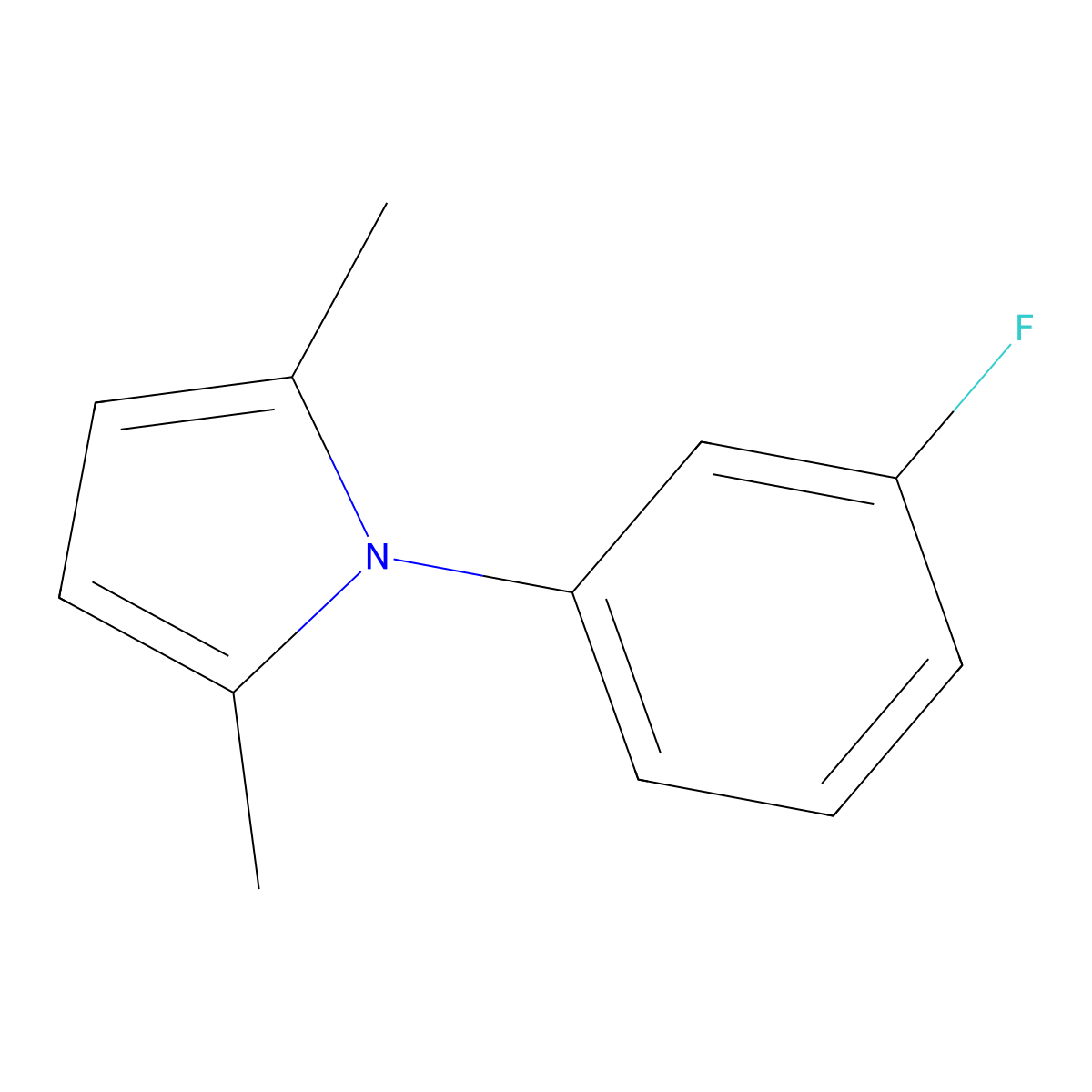 1-(3-Fluorophenyl)-2,5-dimethylpyrrole molecular structure, CAS 146135-21-9