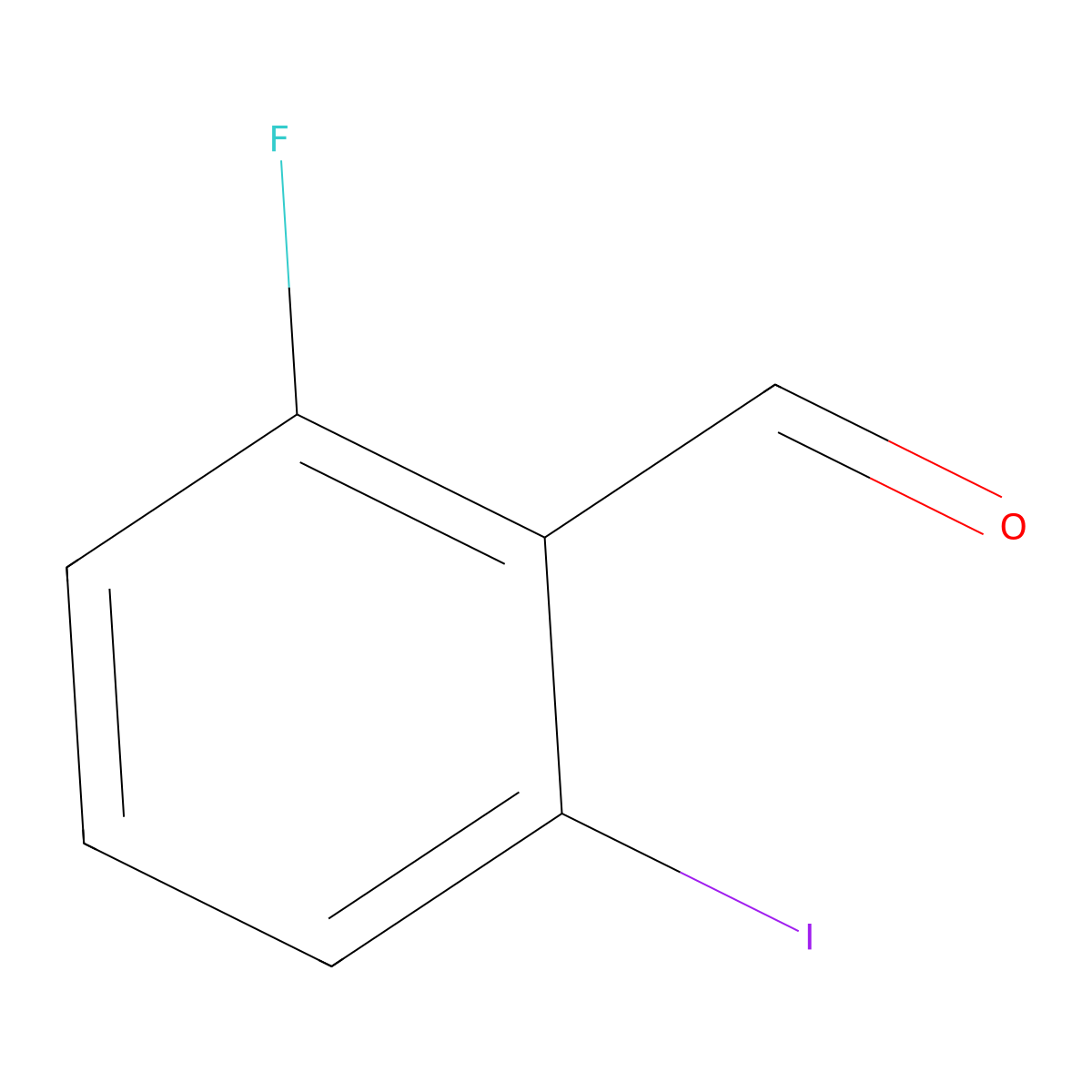 2-Fluoro-6-iodobenzaldehyde molecular structure, CAS 146137-72-6