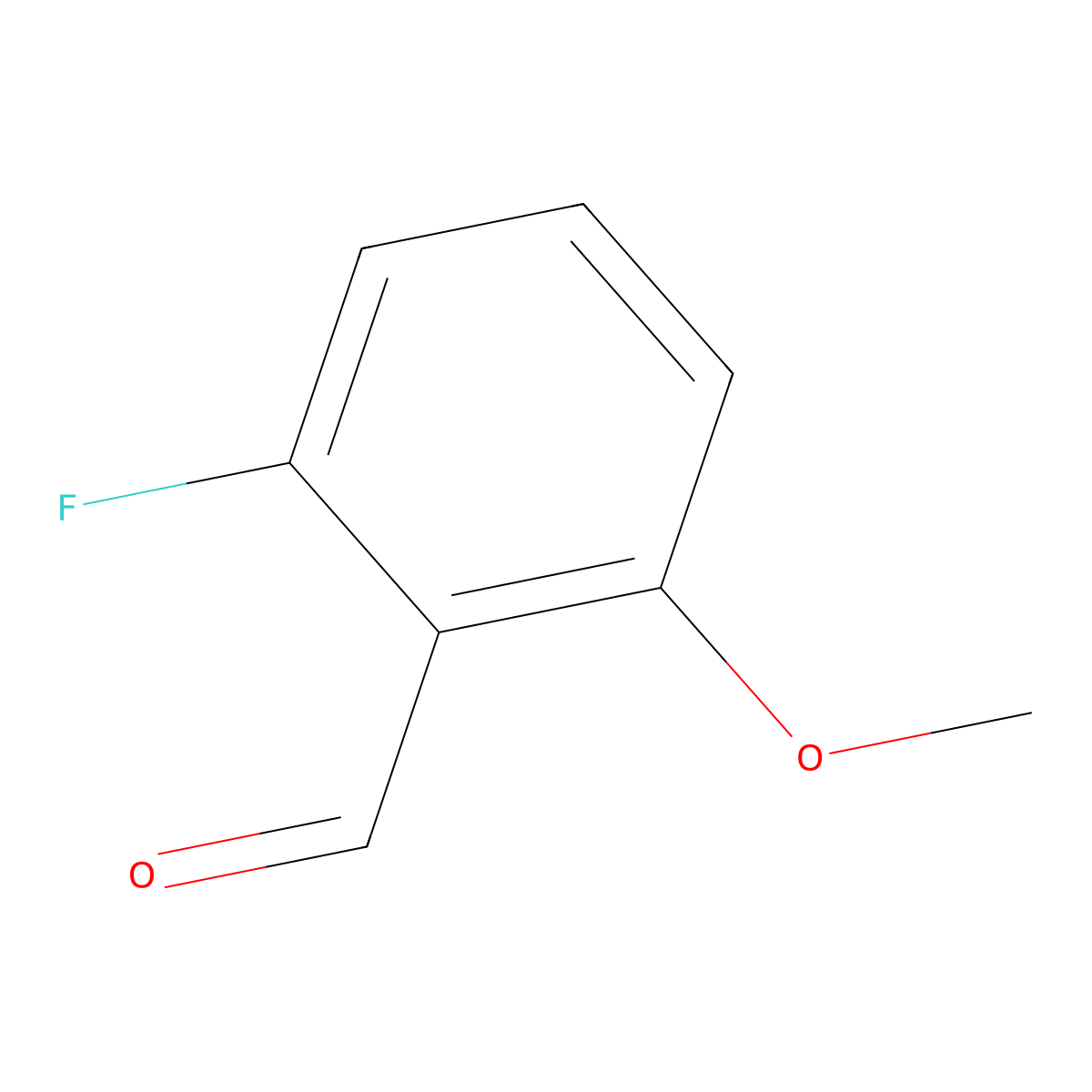 2-Fluoro-6-methoxybenzaldehyde molecular structure, CAS 146137-74-8
