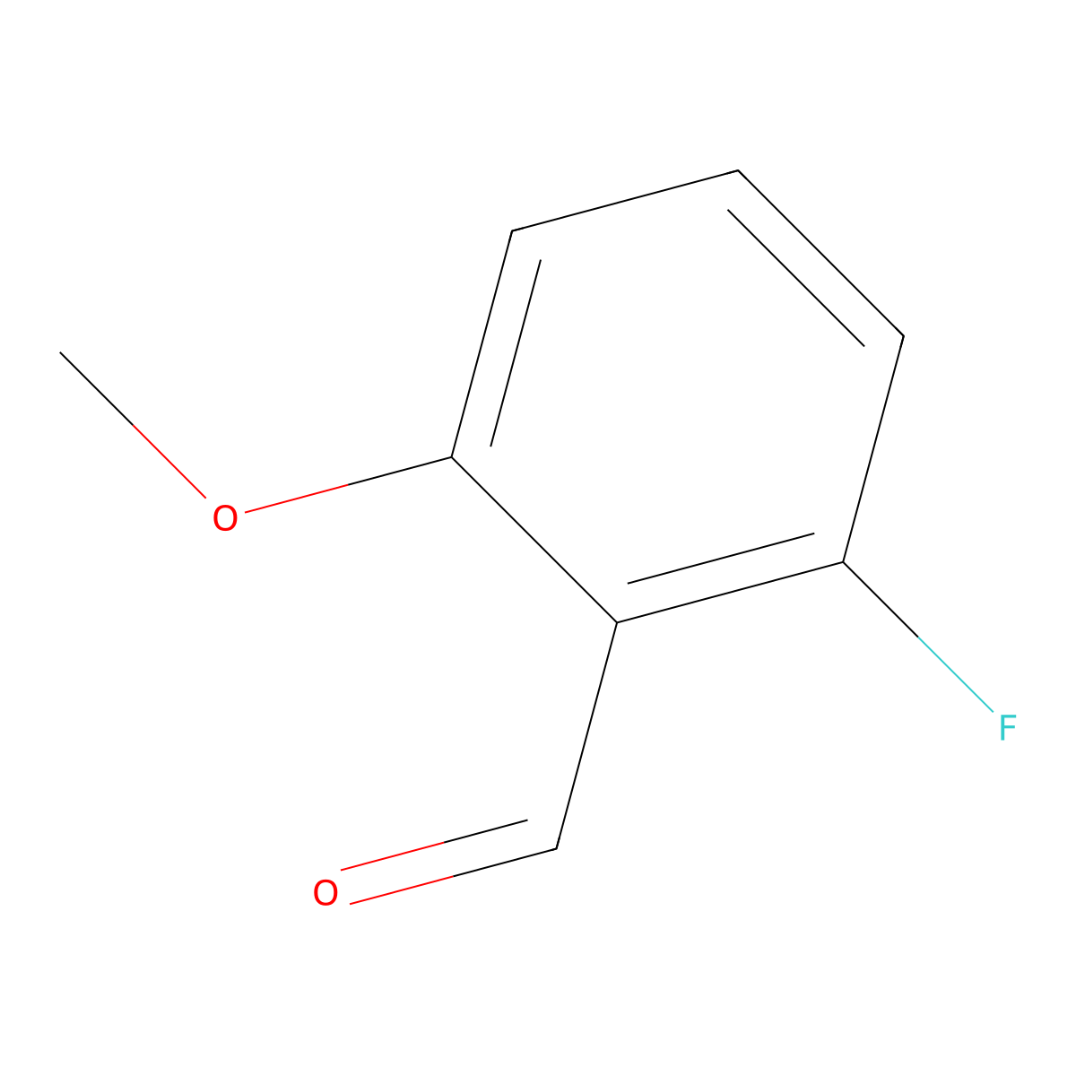 2-Fluoro-6-methoxybenzaldehyde molecular structure, CAS 146137-74-8