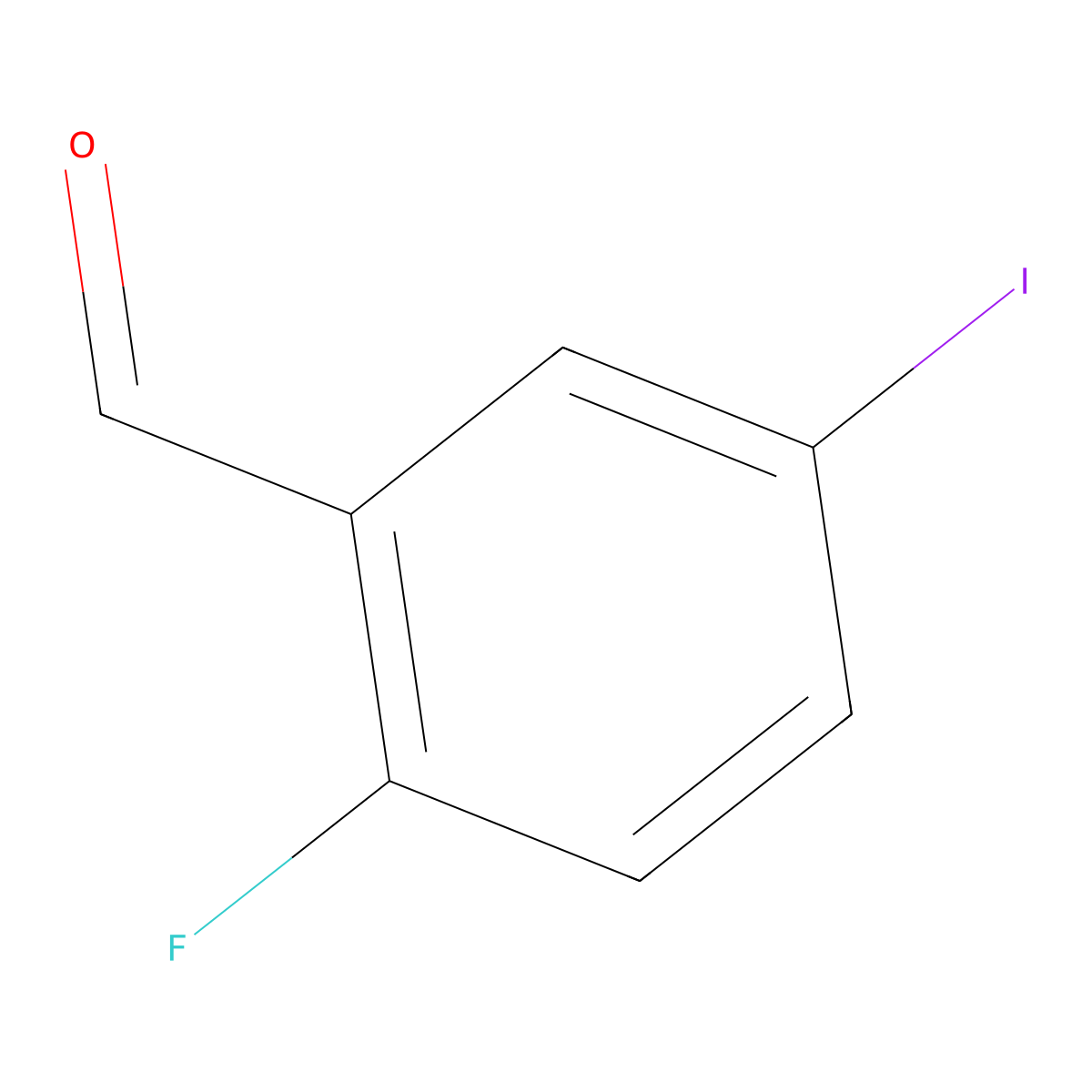 2-Fluoro-5-iodobenzaldehyde molecular structure, CAS 146137-76-0