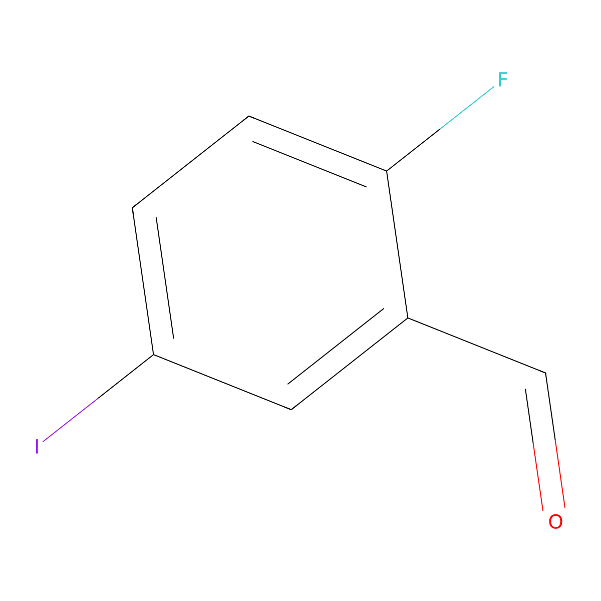 2-Fluoro-5-iodobenzaldehyde molecular structure, CAS 146137-76-0