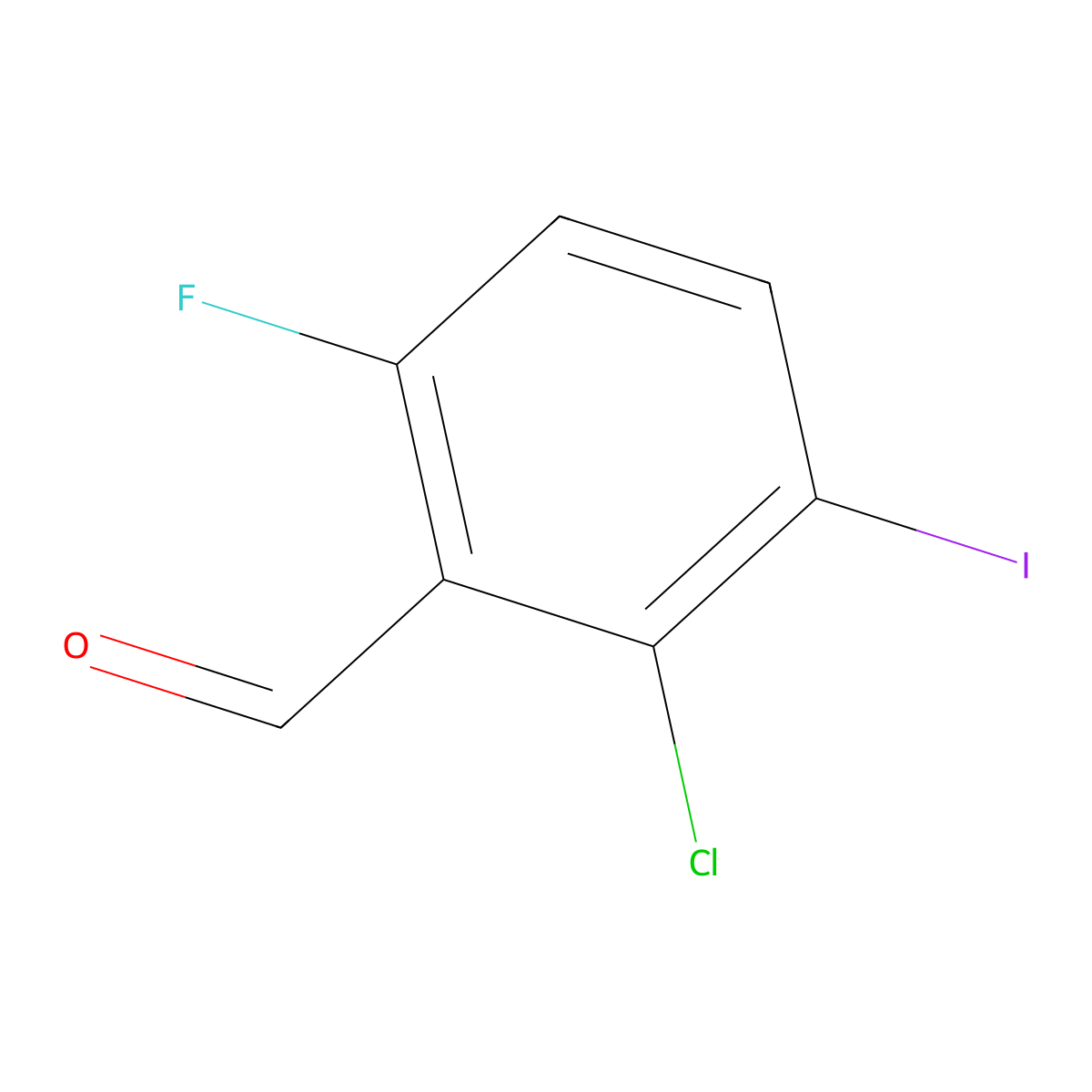 2-Chloro-6-fluoro-3-iodobenzaldehyde molecular structure, CAS 146137-84-0