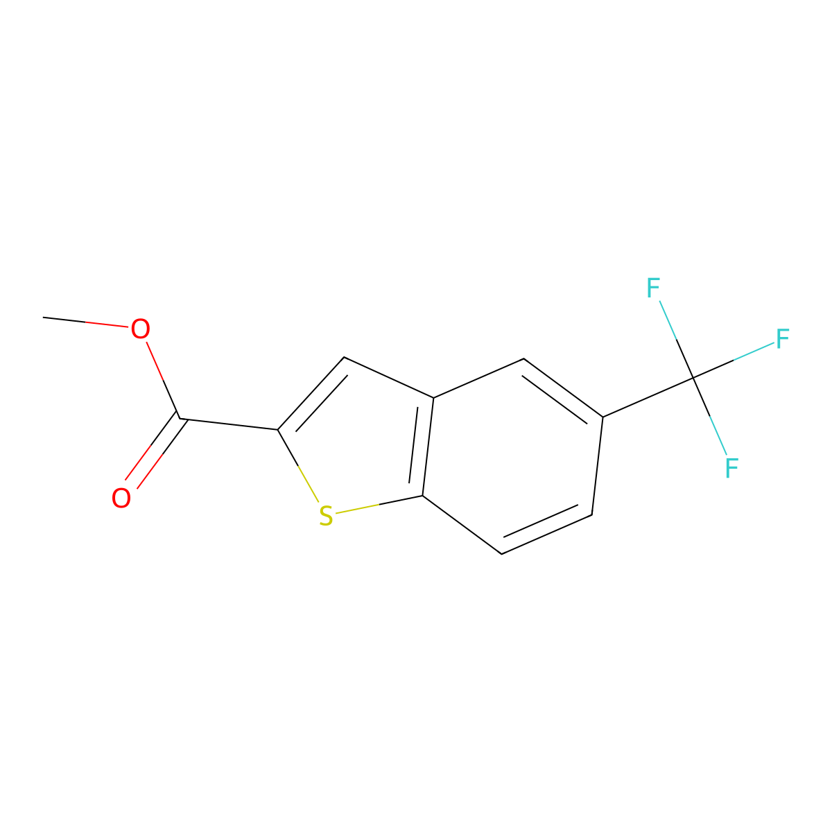 5-Trifluoromethyl-benzo[b]thiophene-2-carboxylic acid methyl ester molecular structure, CAS 146137-92-0