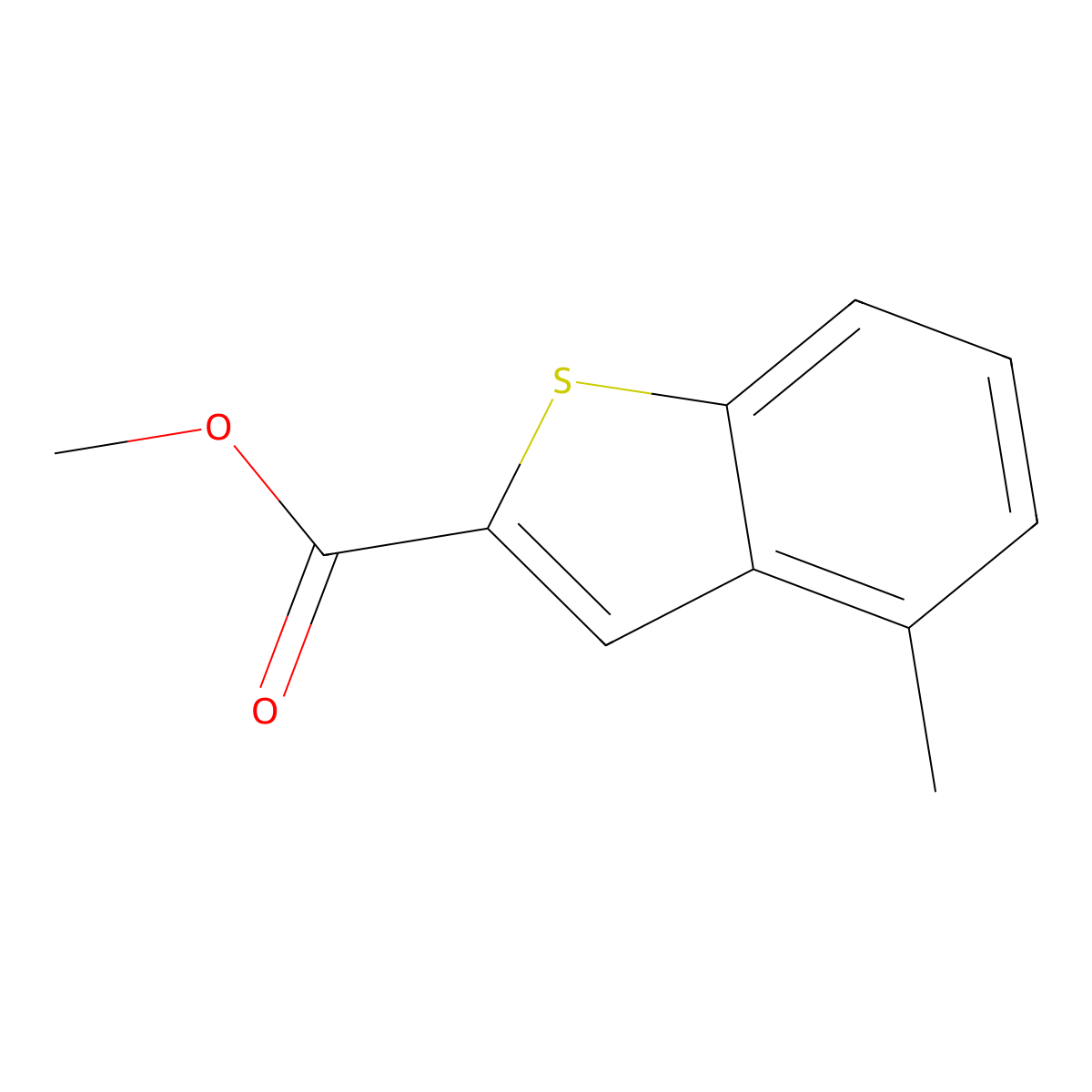 Methyl 4-methylbenzo[b]thiophene-2-carboxylate molecular structure, CAS 146137-98-6