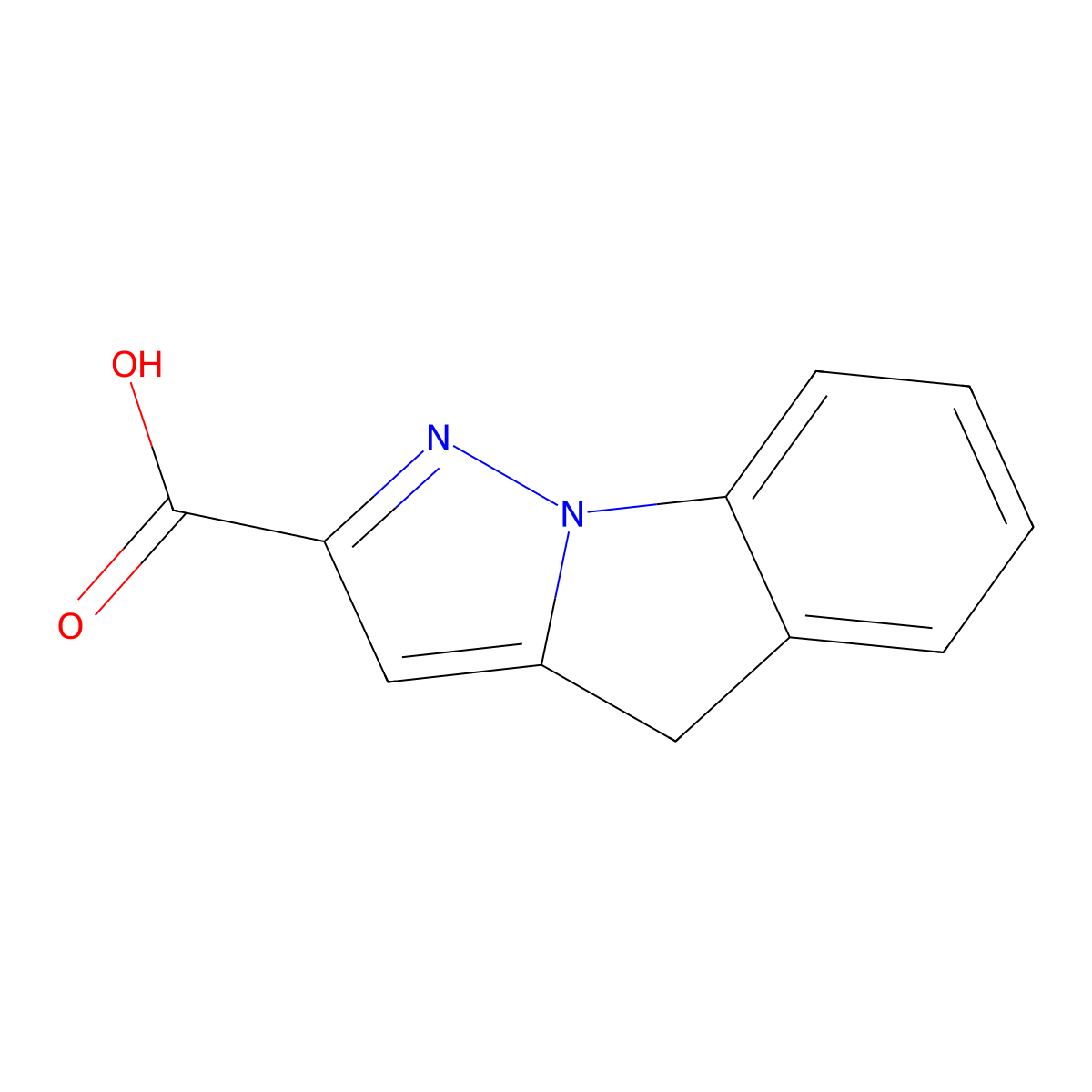 4H-Pyrazolo[1,5-a]indole-2-carboxylic acid molecular structure, CAS 146139-47-1