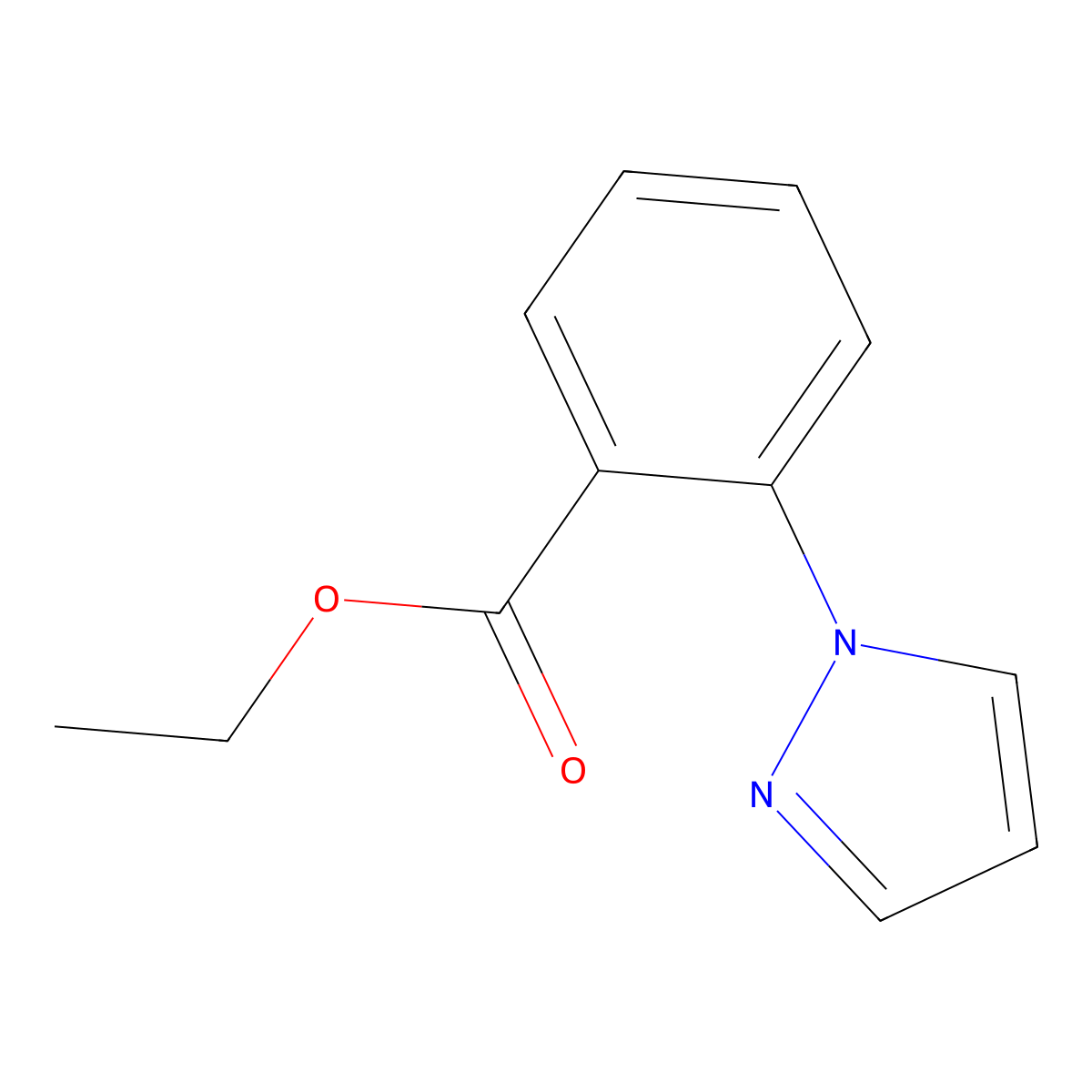 Ethyl 2-(1H-pyrazol-1-YL)benzoate molecular structure, CAS 146139-53-9