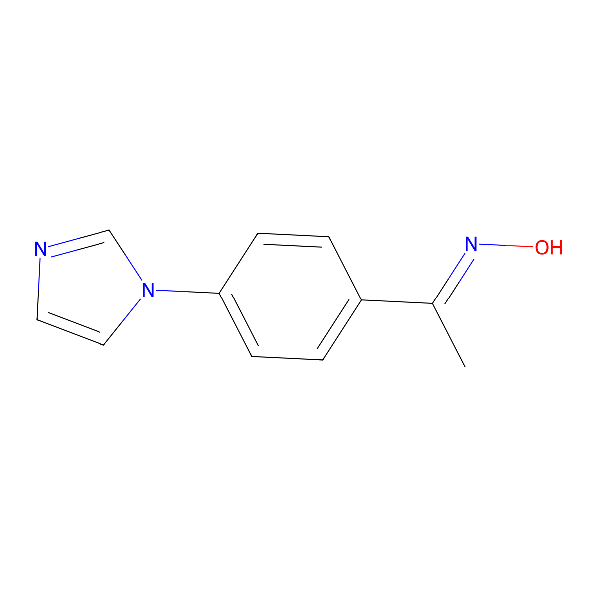 1-(4-(1H-Imidazol-1-yl)phenyl)ethanone oxime molecular structure, CAS 146139-83-5