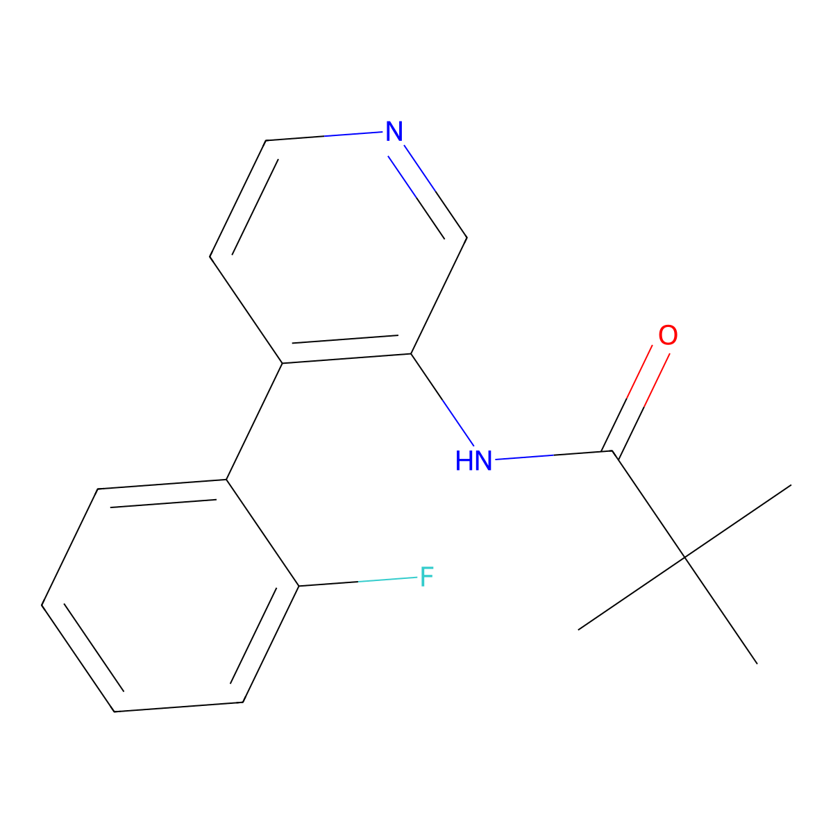 N-[4-(2-Fluorophenyl)-3-pyridinyl]-2,2-dimethylpropanamide molecular structure, CAS 146140-96-7