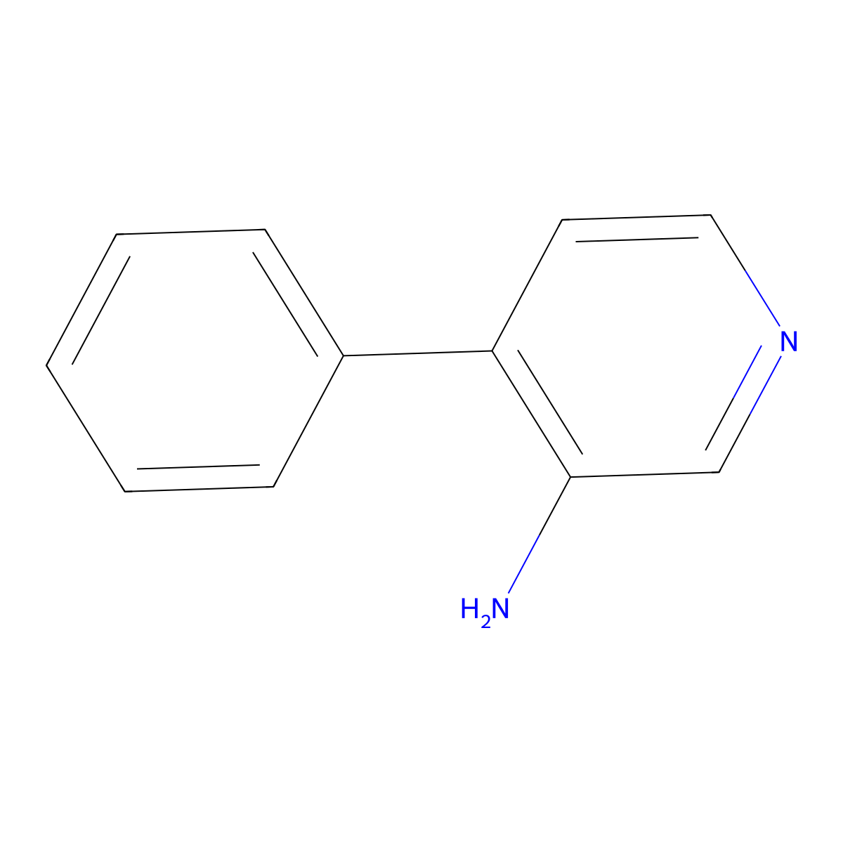 3-Amino-4-phenylpyridine molecular structure, CAS 146140-99-0