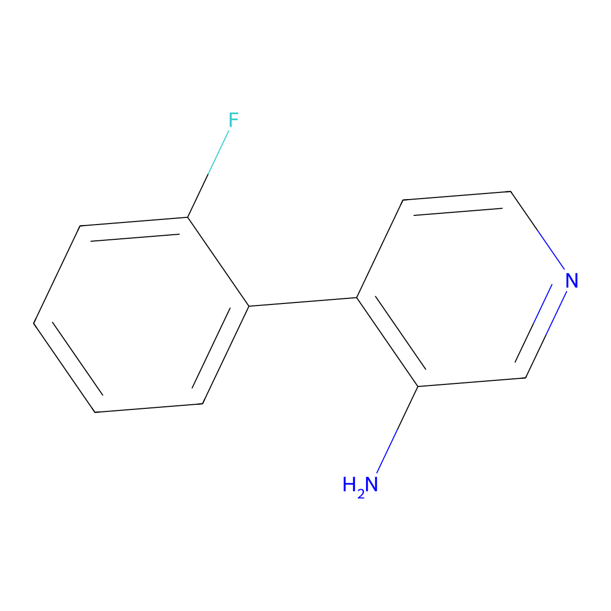 4-(2-Fluorophenyl)pyridin-3-amine molecular structure, CAS 146141-00-6