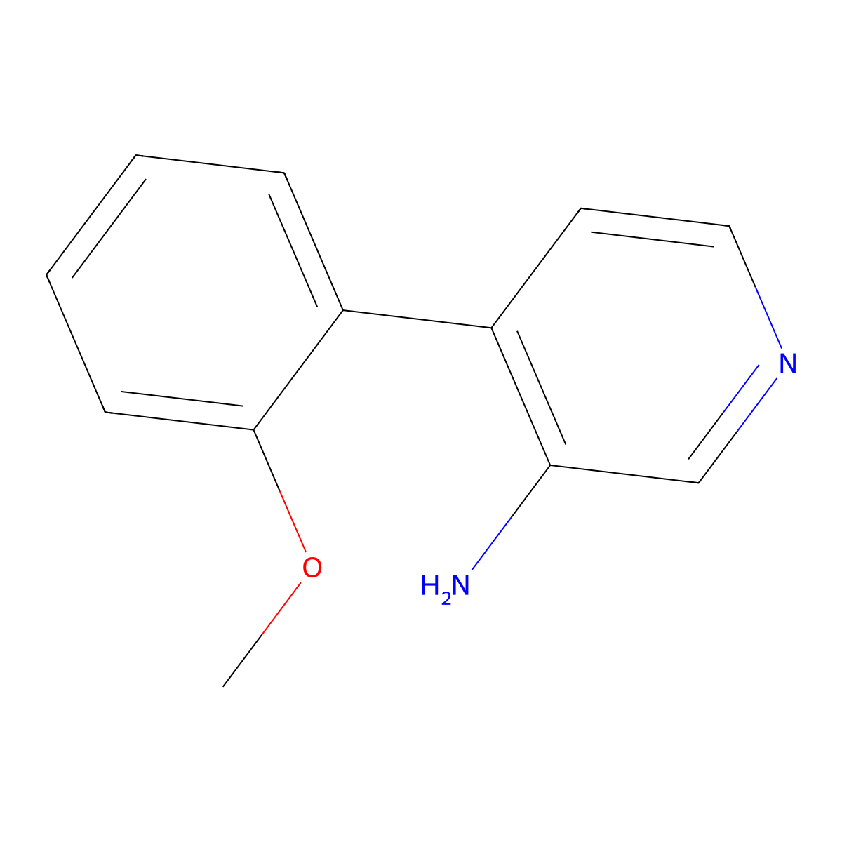 4-(2-Methoxyphenyl)pyridin-3-amine molecular structure, CAS 146141-01-7