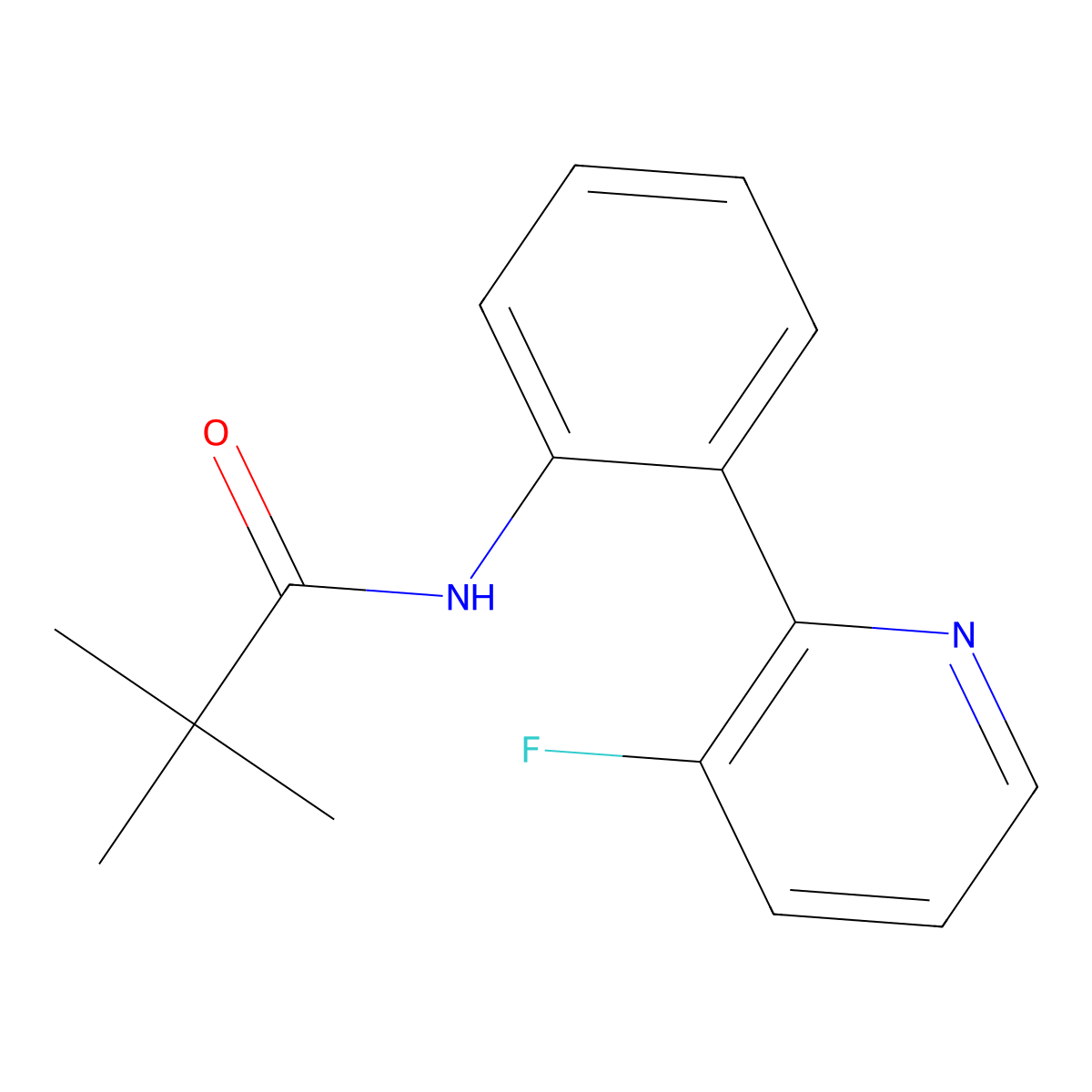 N-(2-(3-fluoropyridin-2-yl)phenyl)pivalamide molecular structure, CAS 146141-10-8