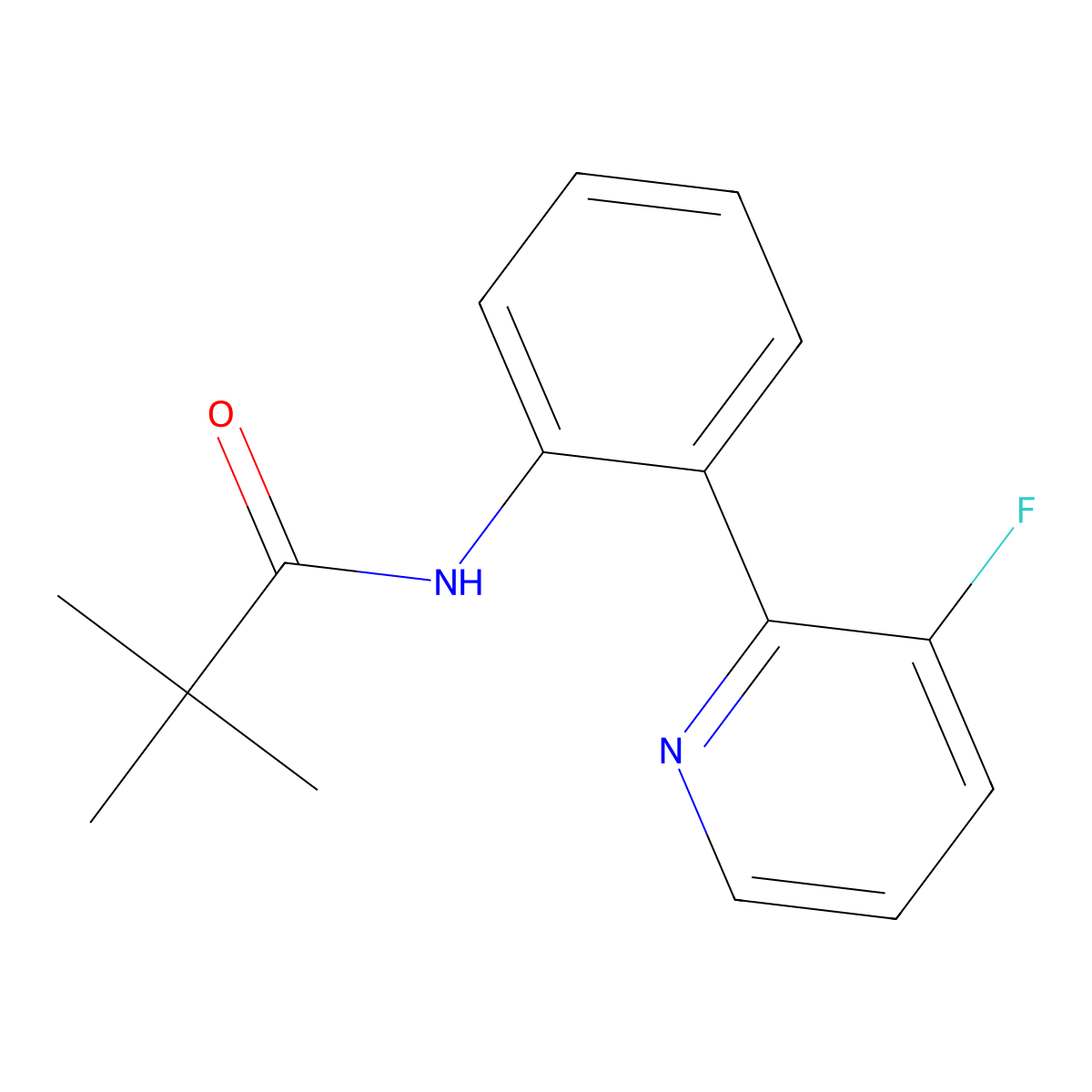 N-(2-(3-fluoropyridin-2-yl)phenyl)pivalamide molecular structure, CAS 146141-10-8