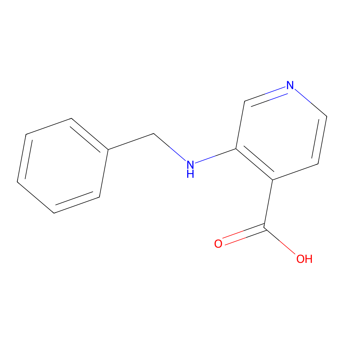 3-(Benzylamino)pyridine-4-carboxylic acid molecular structure, CAS 1461601-25-1