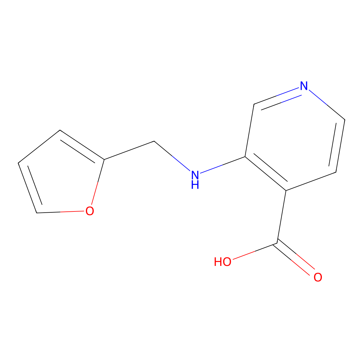 3-{[(Furan-2-yl)methyl]amino}pyridine-4-carboxylic acid molecular structure, CAS 1461602-86-7