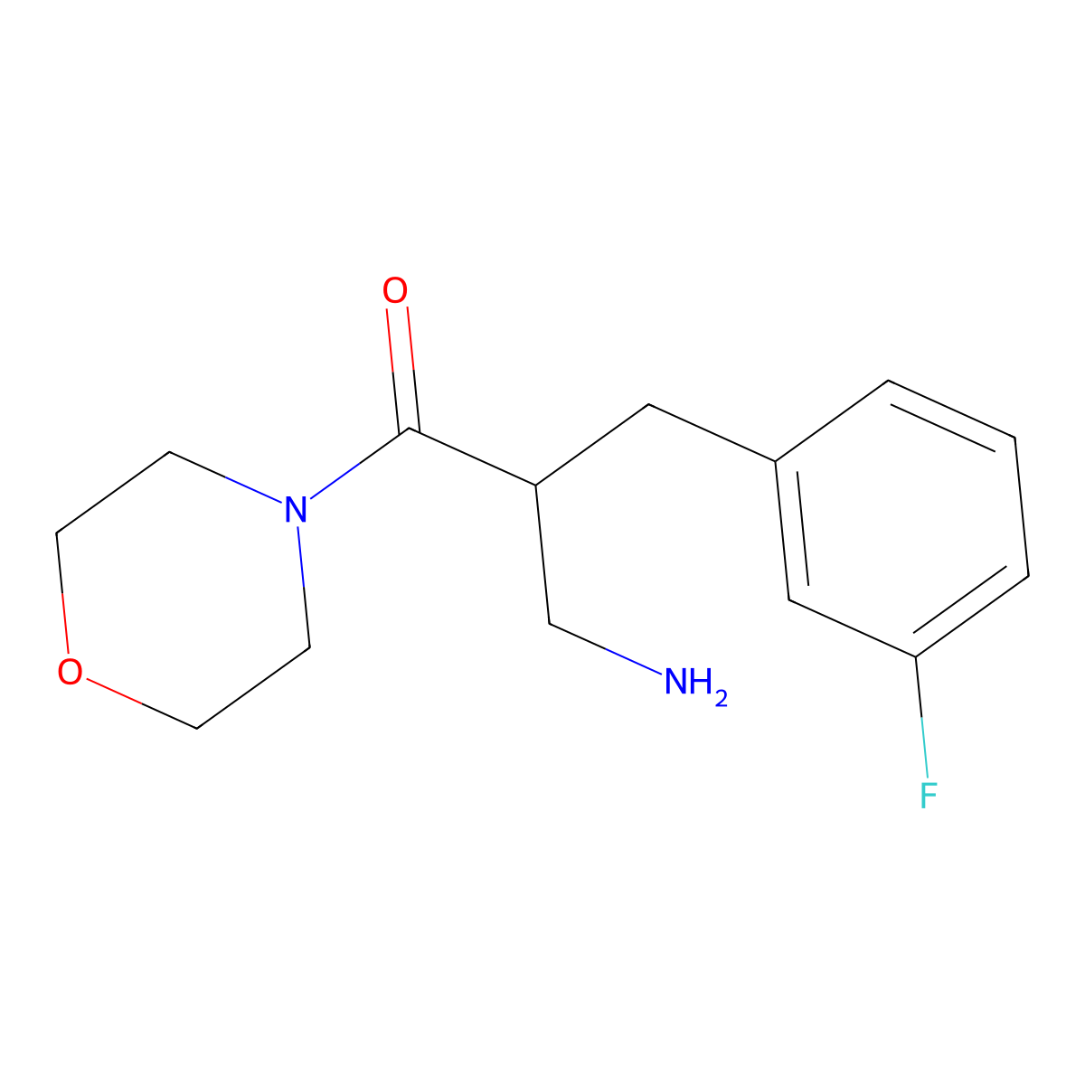 3-Amino-2-[(3-fluorophenyl)methyl]-1-(morpholin-4-yl)propan-1-one molecular structure, CAS 1461629-13-9