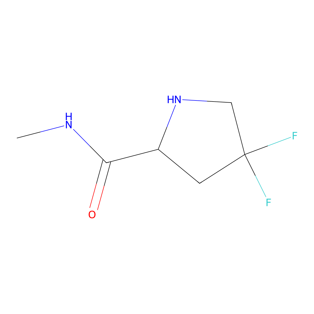 (S)-4,4-Difluoro-N-methylpyrrolidine-2-carboxamide molecular structure, CAS 1461666-27-2