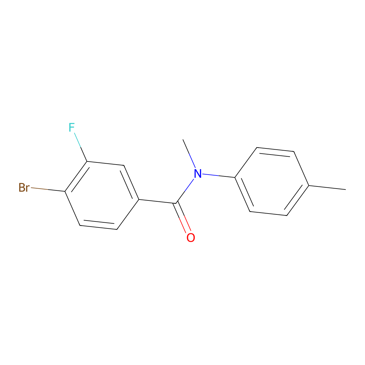 4-bromo-3-fluoro-N-methyl-N-(4-methylphenyl)benzamide molecular structure, CAS 1461682-81-4