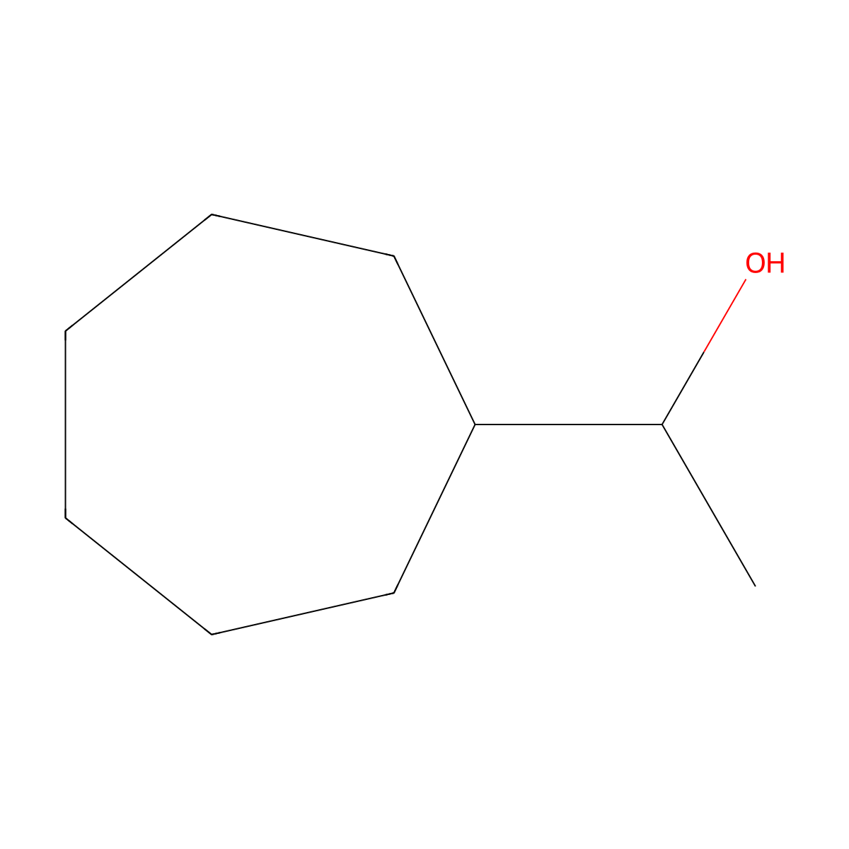 (1S)-1-cycloheptylethan-1-ol molecular structure, CAS 1461689-19-9