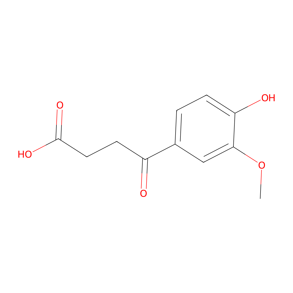 4-(4-Hydroxy-3-methoxyphenyl)-4-oxobutanoic acid molecular structure, CAS 14617-13-1