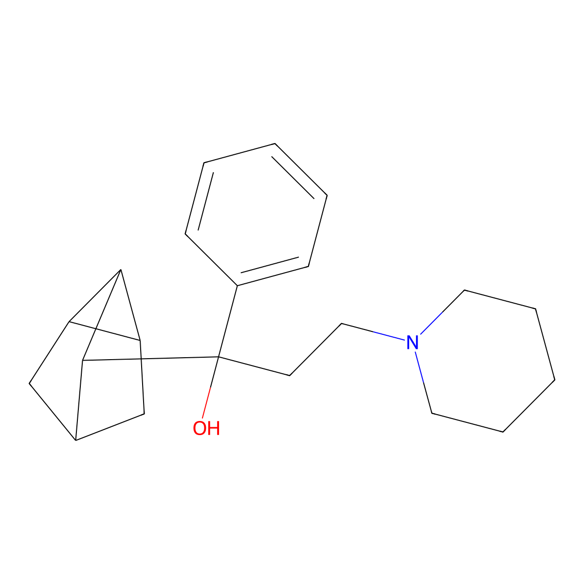 Triperiden free base molecular structure, CAS 14617-19-7