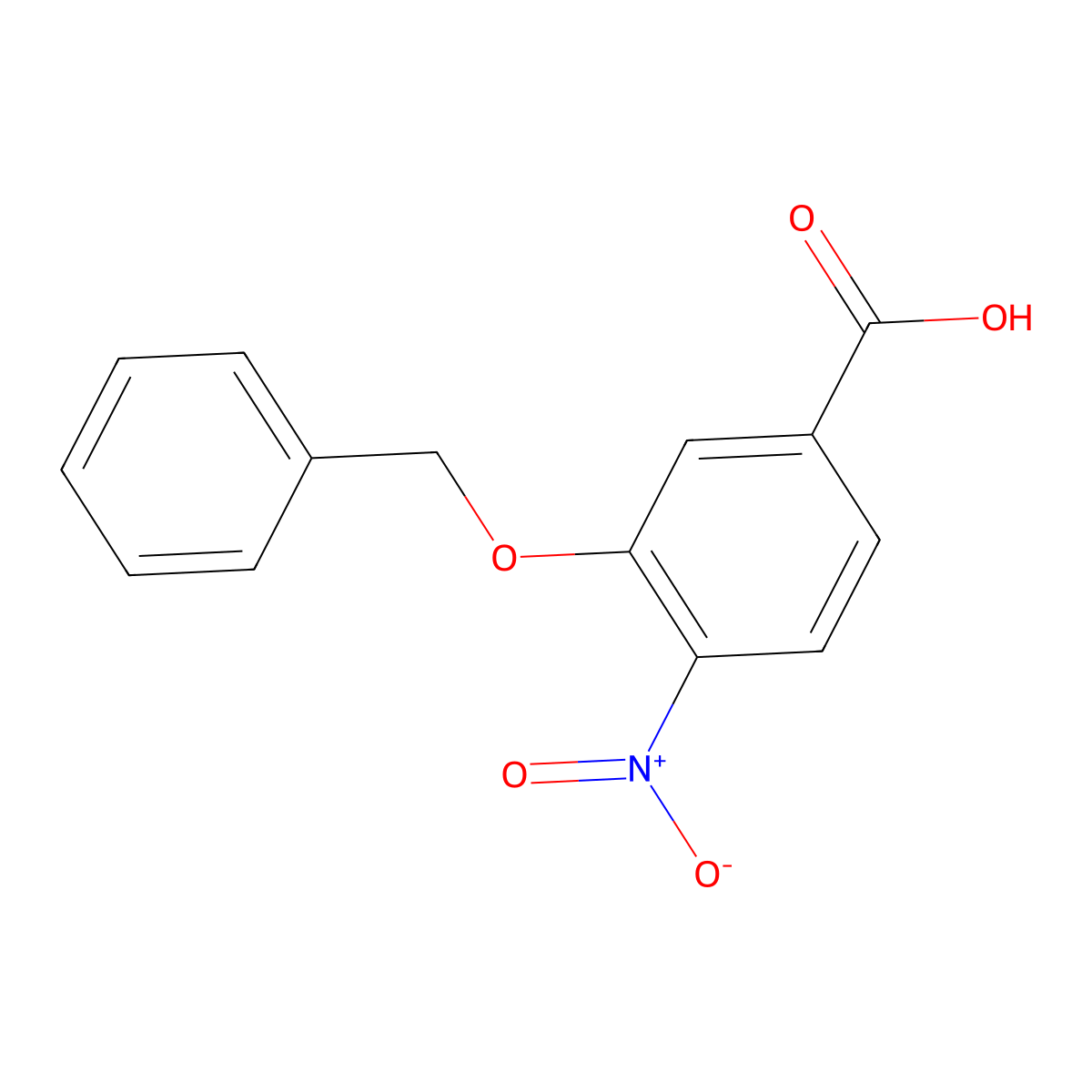 3-(Benzyloxy)-4-nitrobenzenecarboxylic acid molecular structure, CAS 14617-29-9