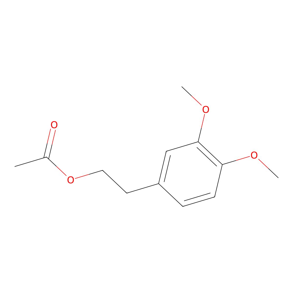 2-(3,4-Dimethoxyphenyl)ethyl acetate molecular structure, CAS 14617-41-5