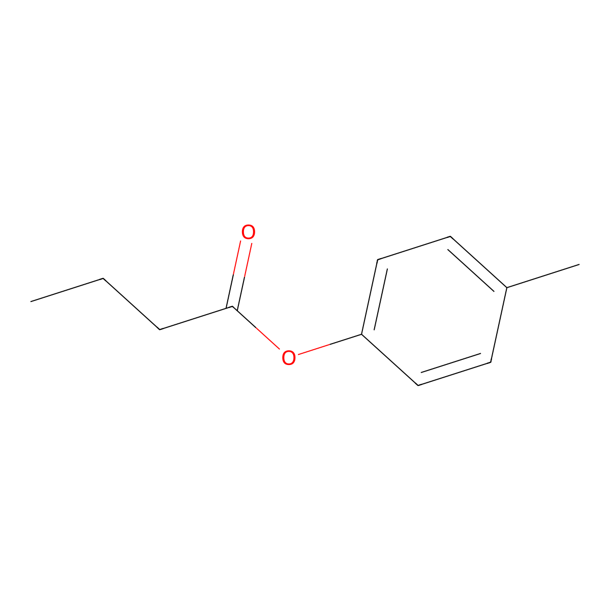 p-Tolyl butyrate molecular structure, CAS 14617-92-6