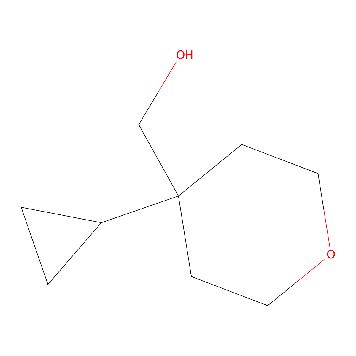 (4-Cyclopropyloxan-4-yl)methanol molecular structure, CAS 1461704-67-5