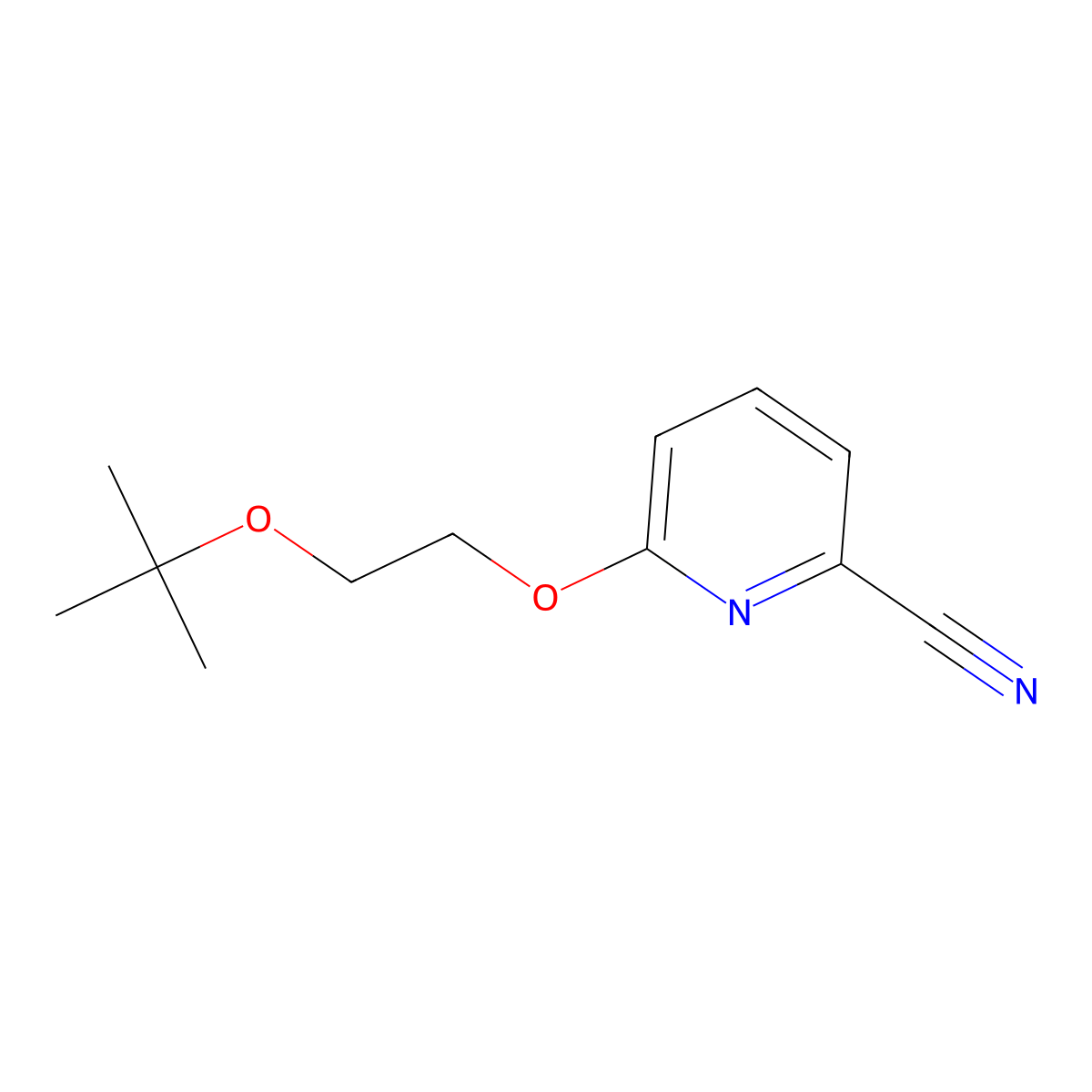 6-[2-(Tert-butoxy)ethoxy]pyridine-2-carbonitrile molecular structure, CAS 1461704-72-2