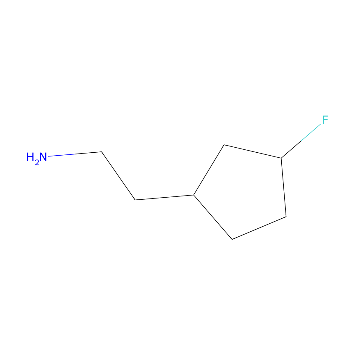 2-(3-Fluorocyclopentyl)ethanamine molecular structure, CAS 1461704-85-7