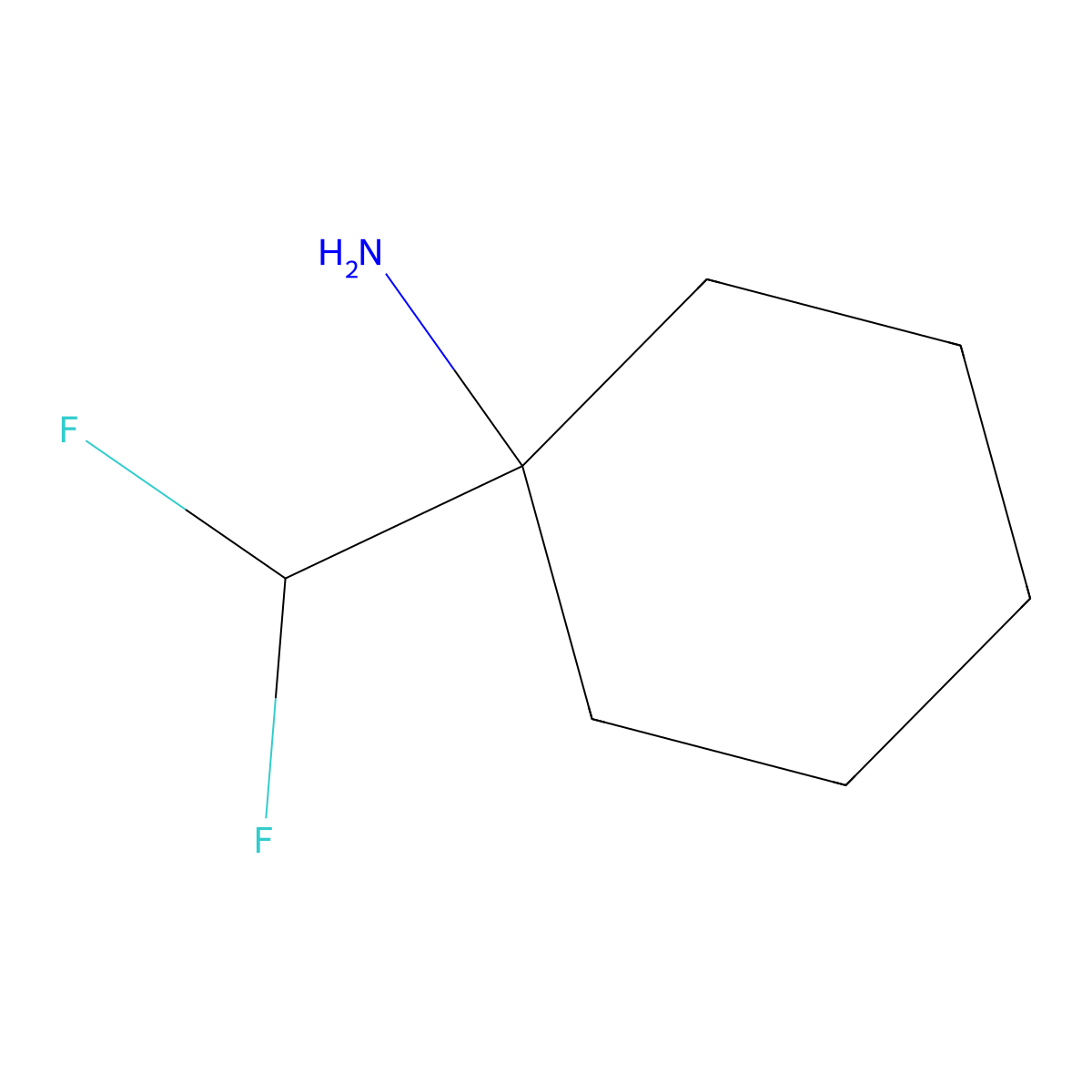 1-(Difluoromethyl)cyclohexan-1-amine molecular structure, CAS 1461704-88-0