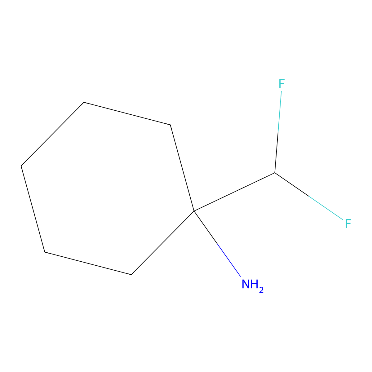 1-(Difluoromethyl)cyclohexan-1-amine molecular structure, CAS 1461704-88-0