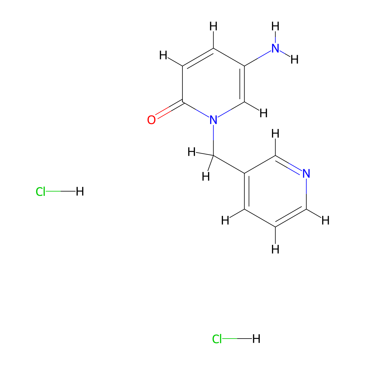 5-Amino-1-(pyridin-3-ylmethyl)-1,2-dihydropyridin-2-one dihydrochloride molecular structure, CAS 1461704-92-6