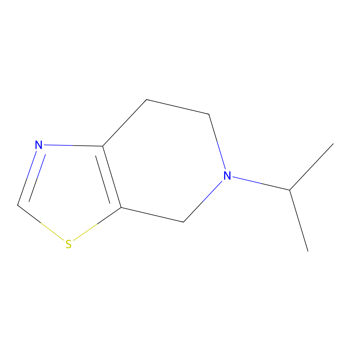 5-(propan-2-yl)-4H,5H,6H,7H-[1,3]thiazolo[5,4-c]pyridine molecular structure, CAS 1461705-05-4