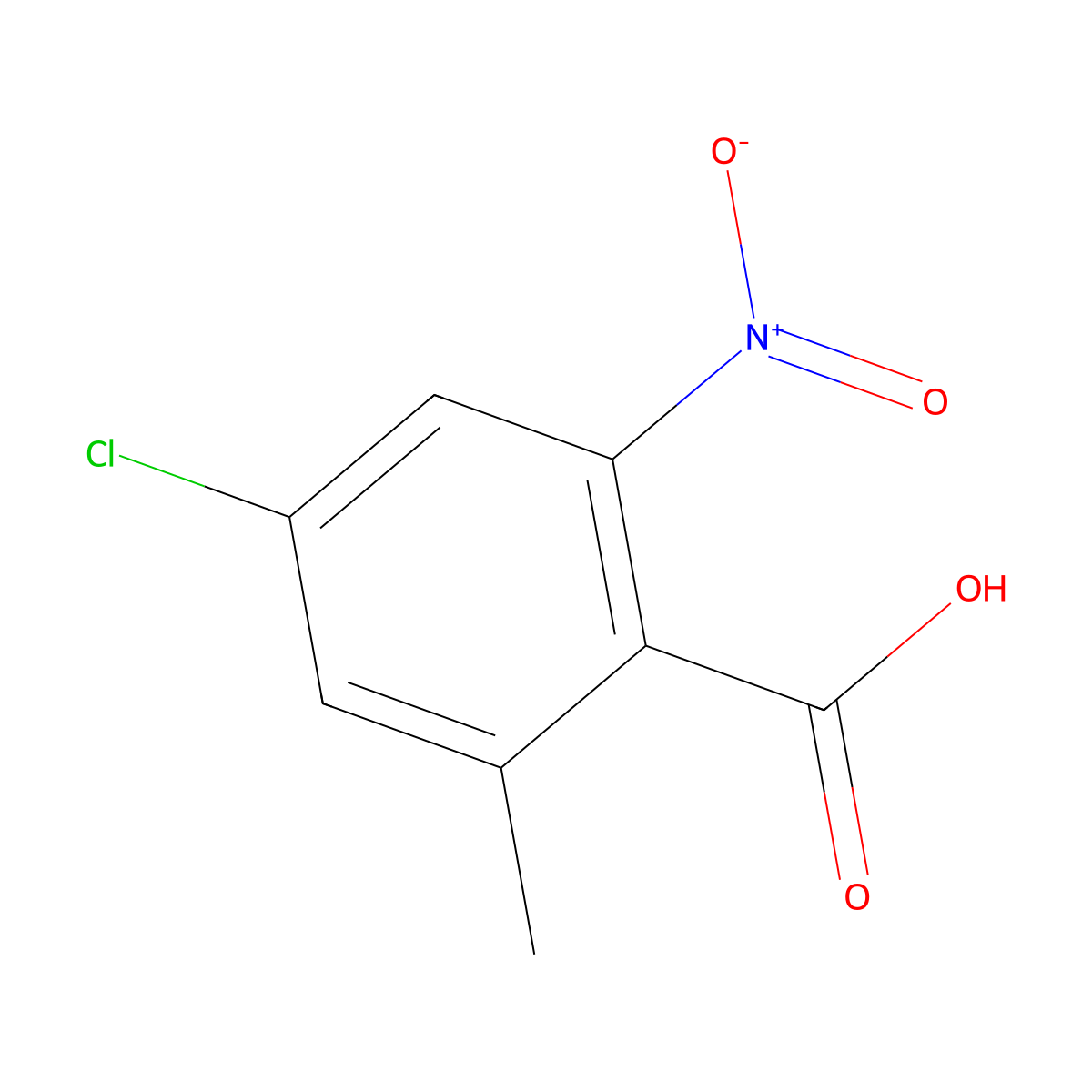 4-Chloro-2-methyl-6-nitrobenzoic acid molecular structure, CAS 1461705-14-5