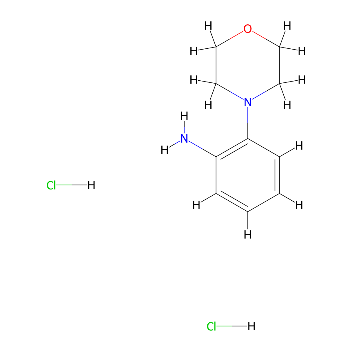2-(Morpholin-4-yl)aniline dihydrochloride molecular structure, CAS 1461705-16-7