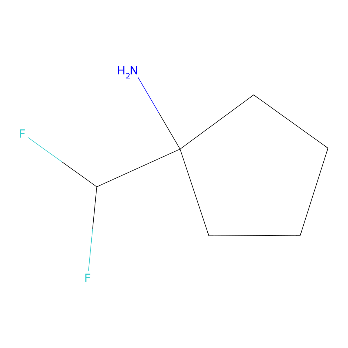 1-(Difluoromethyl)cyclopentan-1-amine molecular structure, CAS 1461705-26-9