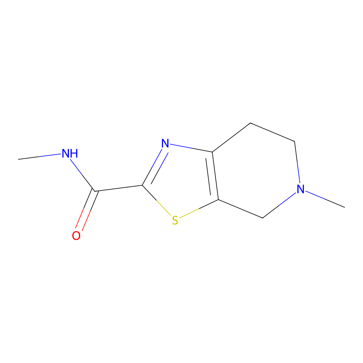 N,5-Dimethyl-4H,5H,6H,7H-[1,3]thiazolo[5,4-c]pyridine-2-carboxamide molecular structure, CAS 1461705-31-6