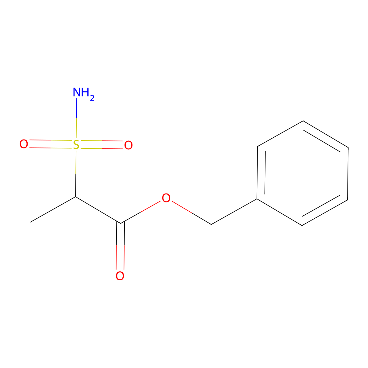 Benzyl 2-sulfamoylpropanoate molecular structure, CAS 1461705-34-9