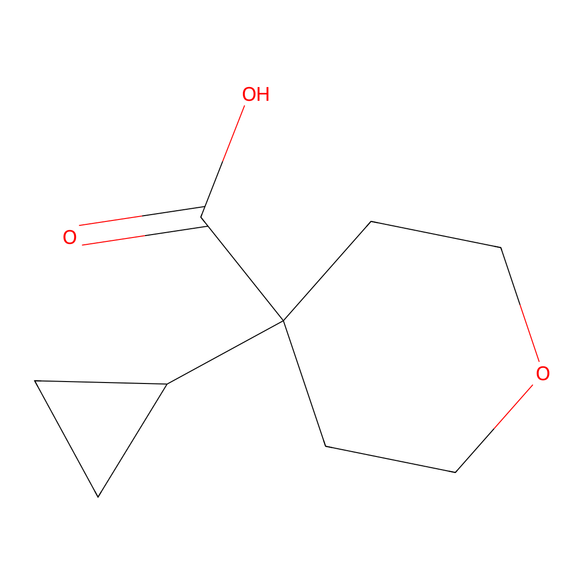 4-Cyclopropyloxane-4-carboxylic acid molecular structure, CAS 1461705-35-0