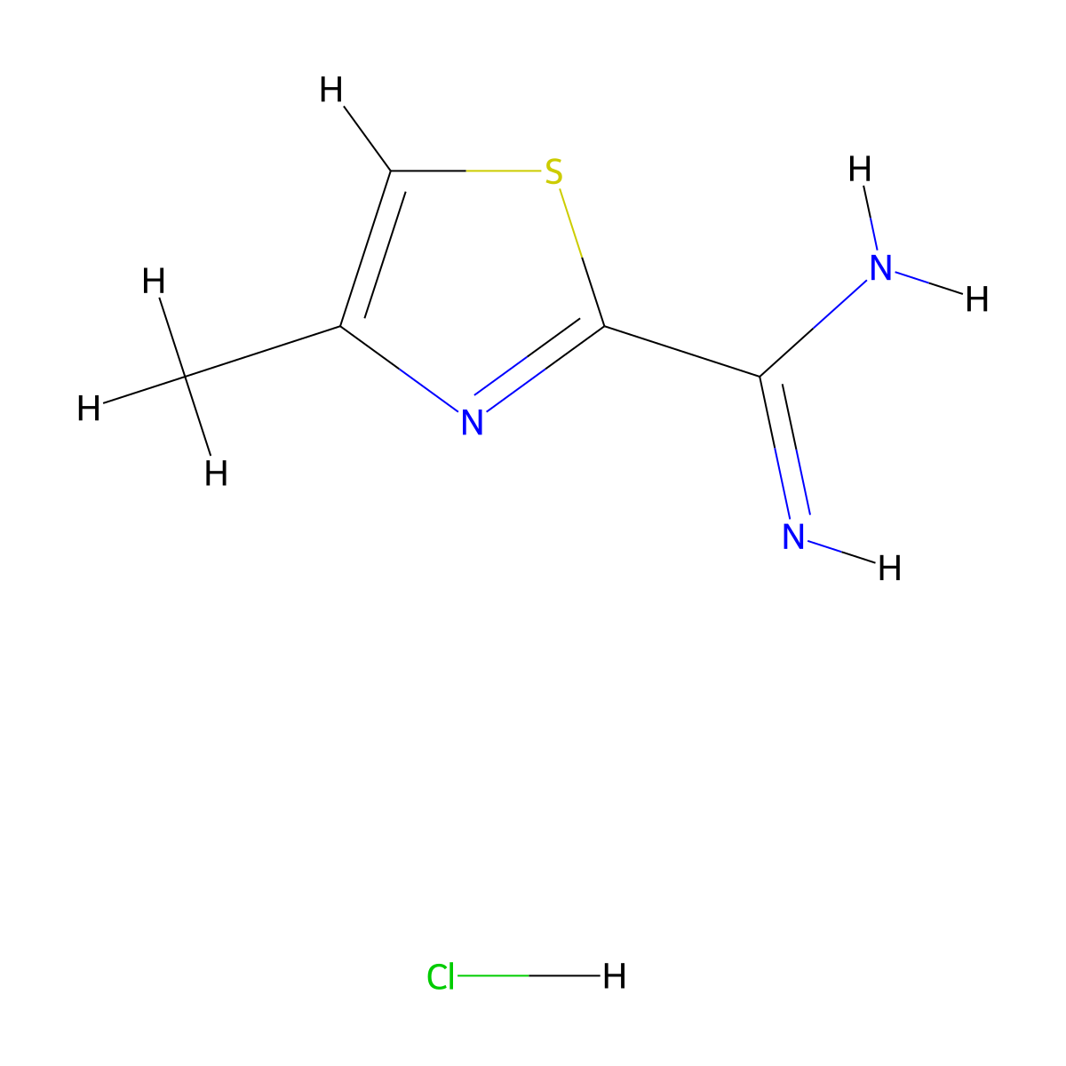 4-Methyl-1,3-thiazole-2-carboximidamide hydrochloride molecular structure, CAS 1461705-41-8