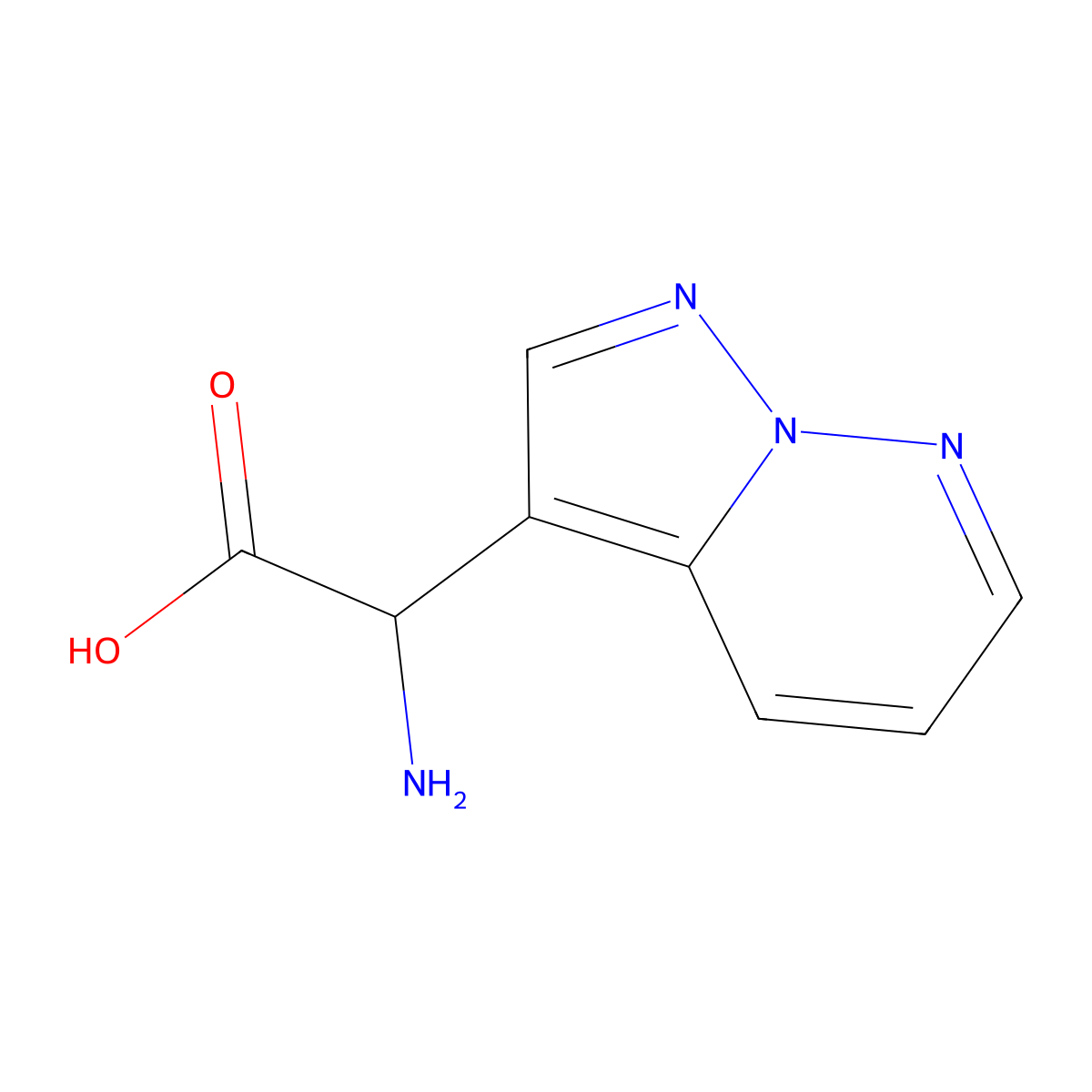 2-Amino-2-{pyrazolo[1,5-b]pyridazin-3-yl}acetic acid molecular structure, CAS 1461705-49-6