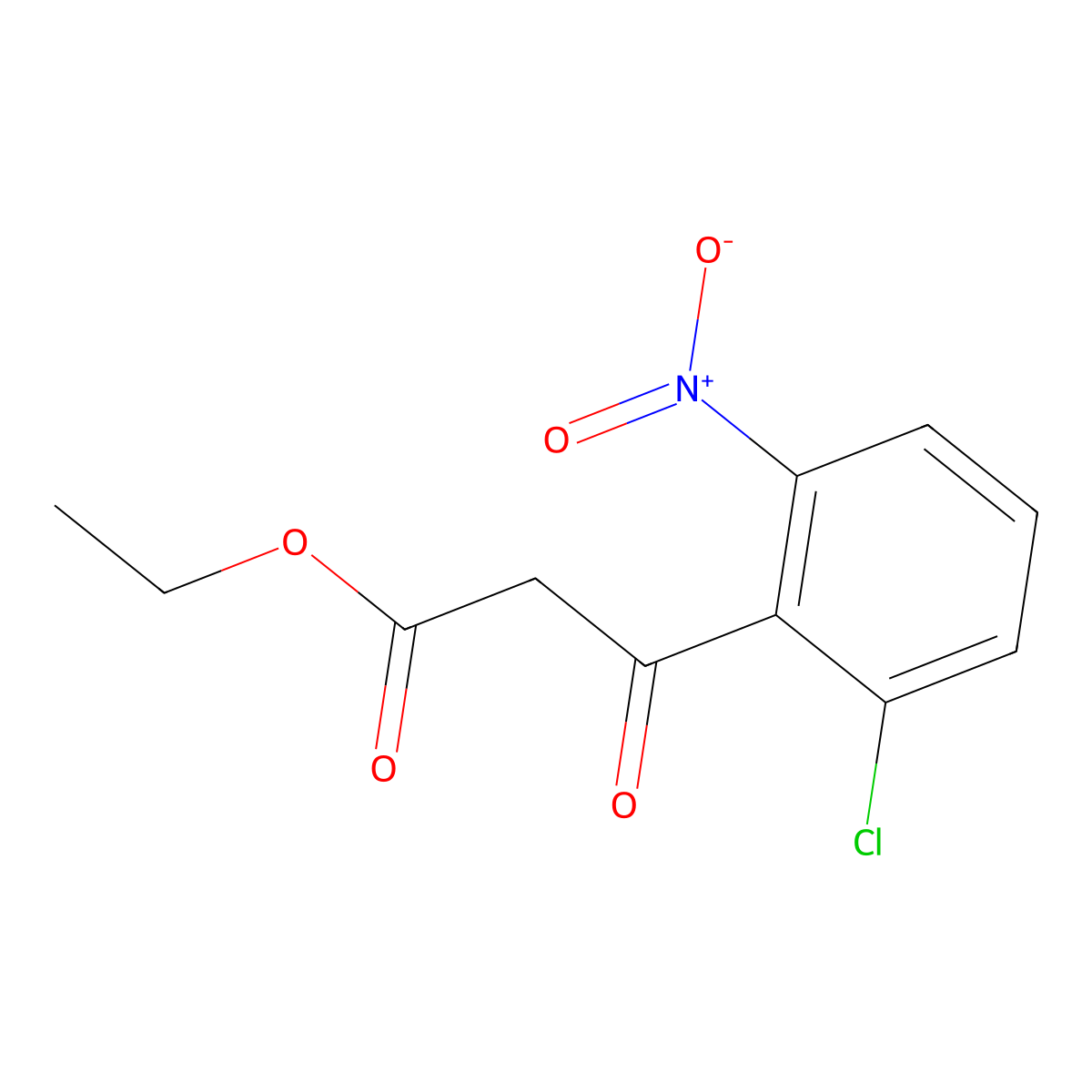 Ethyl 3-(2-chloro-6-nitrophenyl)-3-oxopropanoate molecular structure, CAS 1461705-61-2