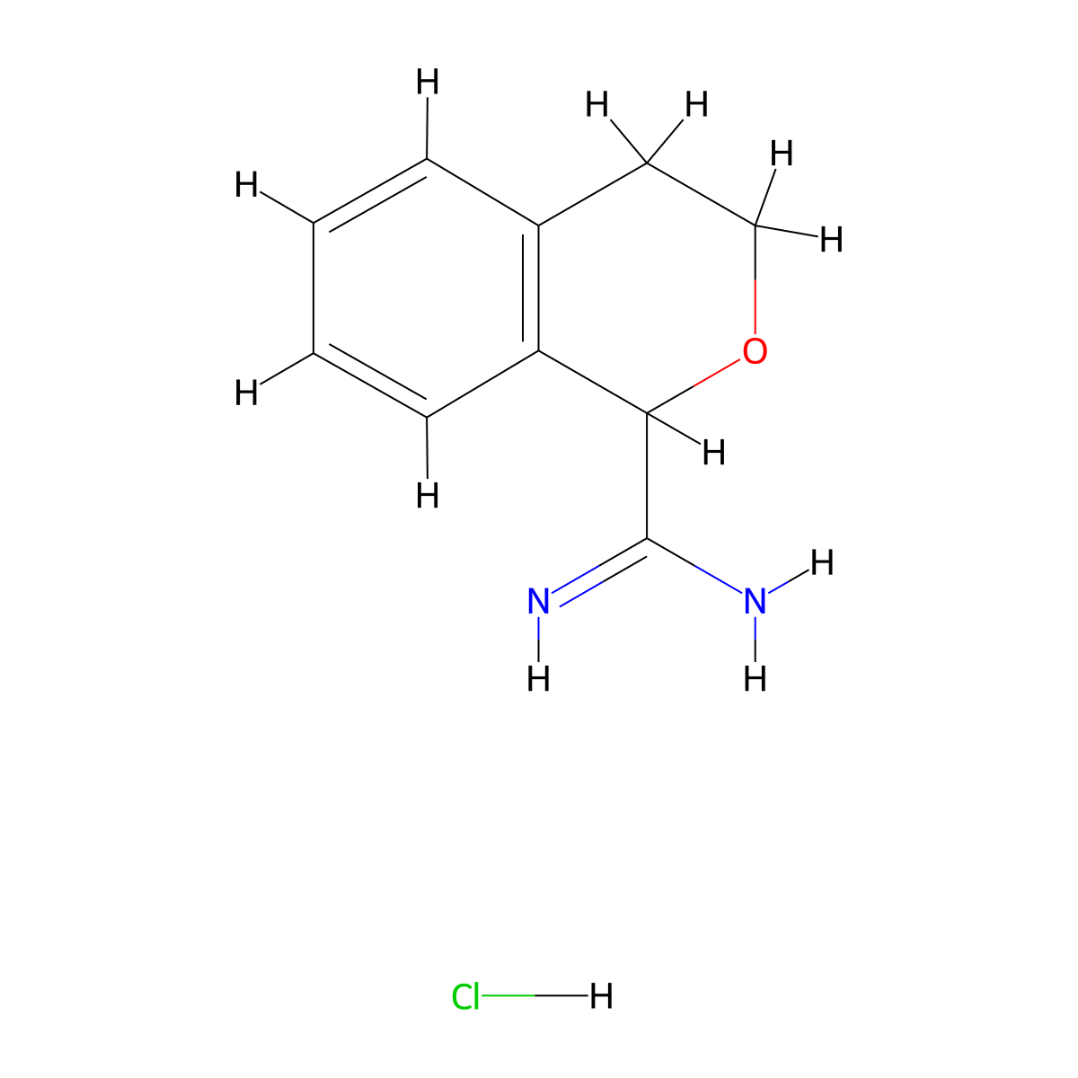 3,4-dihydro-1H-2-benzopyran-1-carboximidamide hydrochloride molecular structure, CAS 1461705-66-7