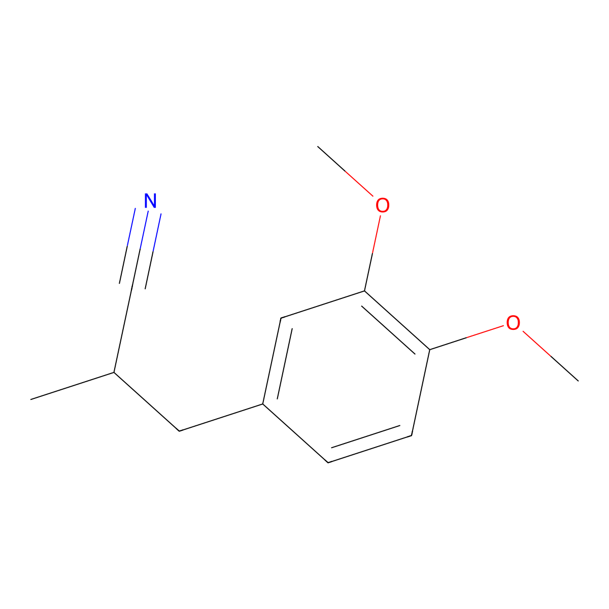 3-(3,4-Dimethoxyphenyl)-2-methylpropanenitrile molecular structure, CAS 1461705-74-7